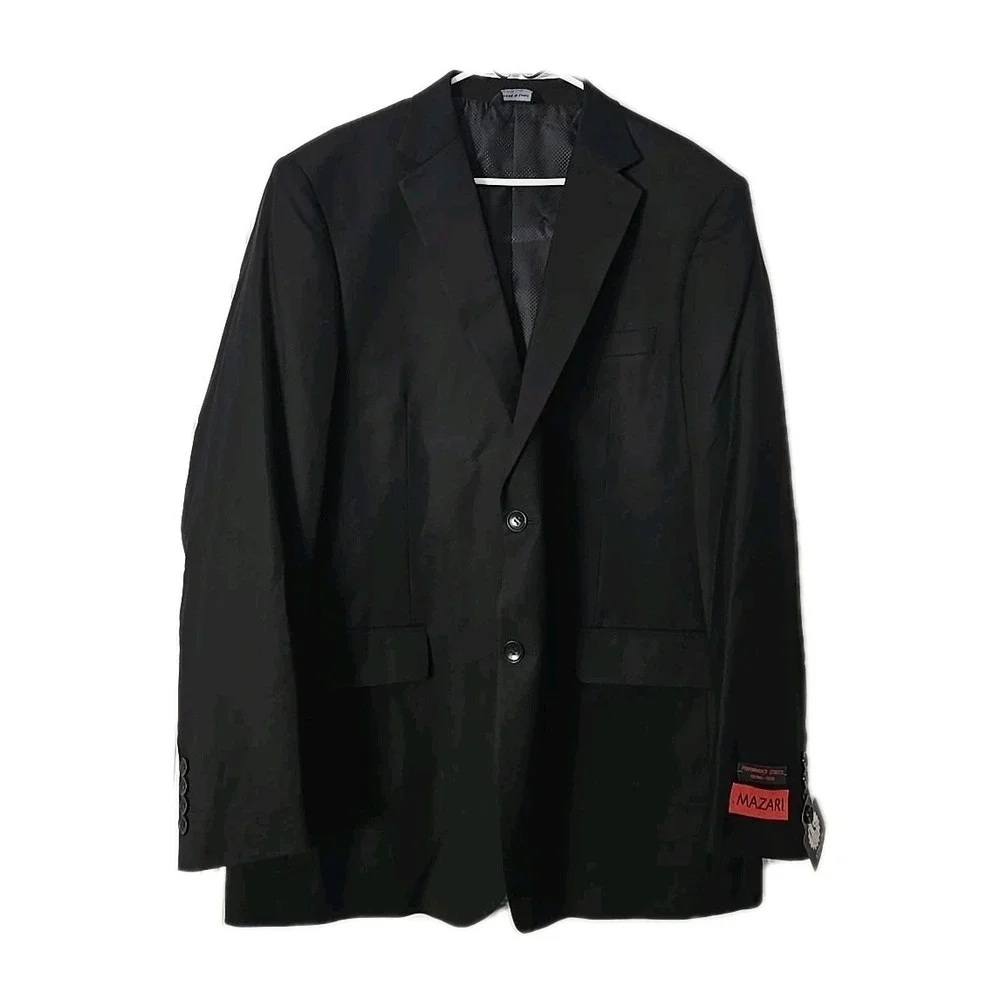 Mazari Mens Black Paris Sport Coat Size L46 X W40 New With Tags.‎  MSRP $395